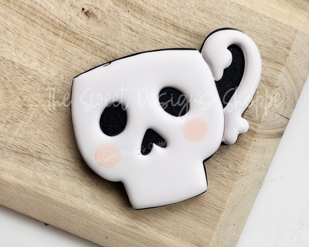 Cookie Cutters - Skull Mug - Cookie Cutter - The Sweet Designs Shoppe - - ALL, Cookie Cutter, Food, Food & Beverages, Food and Beverage, halloween, new, Promocode