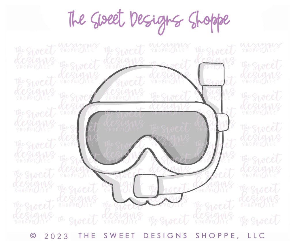Cookie Cutters - Skull with Snorkel- Cookie Cutter - The Sweet Designs Shoppe - TSDS - - ALL,cookie cutters,halloween,Promocode,Skull,snorkel