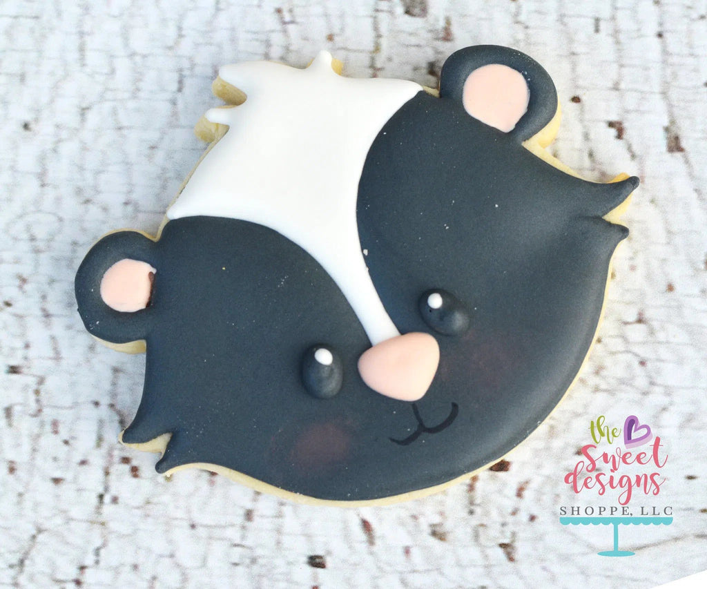 Cookie Cutters - Skunk Face v2- Cookie Cutter - The Sweet Designs Shoppe - - ALL, Animal, Animals, Animals and Insects, Cookie Cutter, Promocode, Woodland