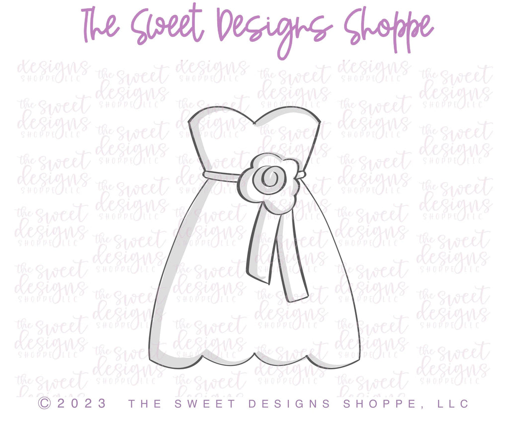 Cookie Cutters - Sleeveless Wedding Dress - Cookie Cutter - Sweet Designs Shoppe - - Accesories, ALL, Birthday, Clothing / Accessories, Cookie Cutter, Dress, Easter, Easter / Spring, Fashion, Girl, Promocode, Wedding