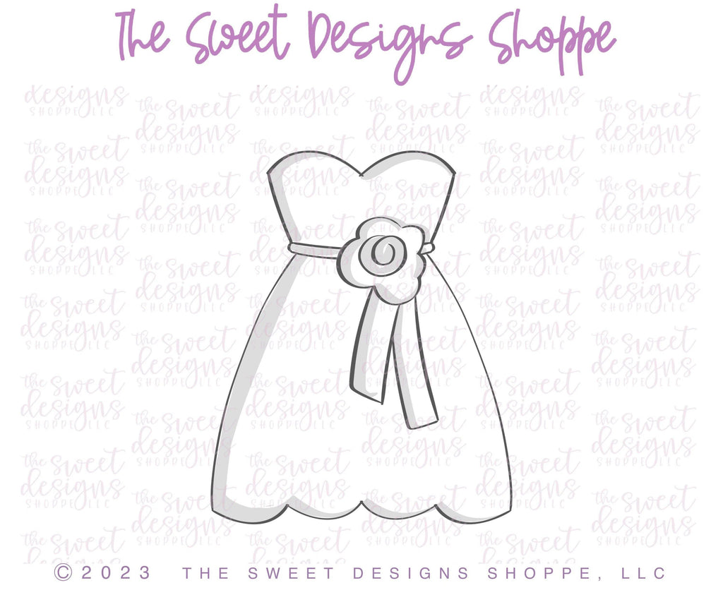 Cookie Cutters - Sleeveless Wedding Dress - Cookie Cutter - The Sweet Designs Shoppe - - Accesories, ALL, Birthday, Clothing / Accessories, Cookie Cutter, Dress, Easter, Easter / Spring, Fashion, Girl, Promocode, Wedding