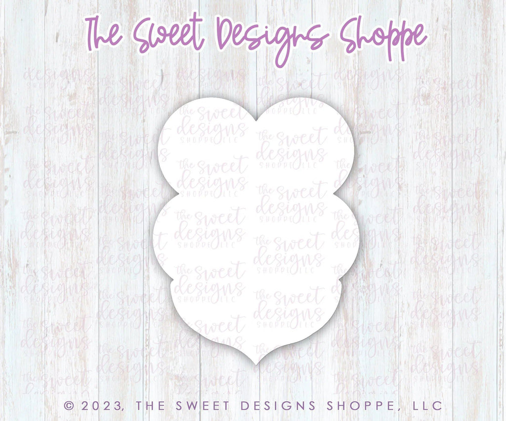 Cookie Cutters - Small Stacked Flower - Cookie Cutter - The Sweet Designs Shoppe - One Size (2-1/2" Tall x 2" Wide) - ALL, back to school, Cookie Cutter, MOM, Mothers Day, Nurse Appreciation, Plaque, Plaques, PLAQUES HANDLETTERING, Promocode, School, School / Graduation, school supplies, Teacher, Teacher Appreciation, valentine, Valentine's