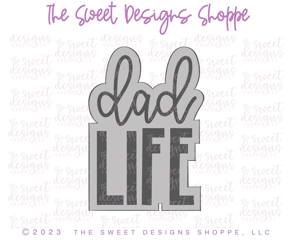 Cookie Cutters - Sneakers Dad Life Cookie Cutters Set - Set of 2 - Cookie Cutters - The Sweet Designs Shoppe - TSDS - - ALL,Cookie Cutter,dad,Father,father's day,grandfather,Lettering,Mini Sets,Plaque,Plaques,PLAQUES HANDLETTERING,Promocode,regular sets,set,STL,text