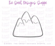 Cookie Cutters - Snowed Mountains - Cookie Cutter - The Sweet Designs Shoppe - TSDS - - ALL,Christmas,Christmas / Winter,Cookie Cutter,Misc,Miscelaneous,Miscellaneous,Mountain,nature,Promocode,Ski,STL