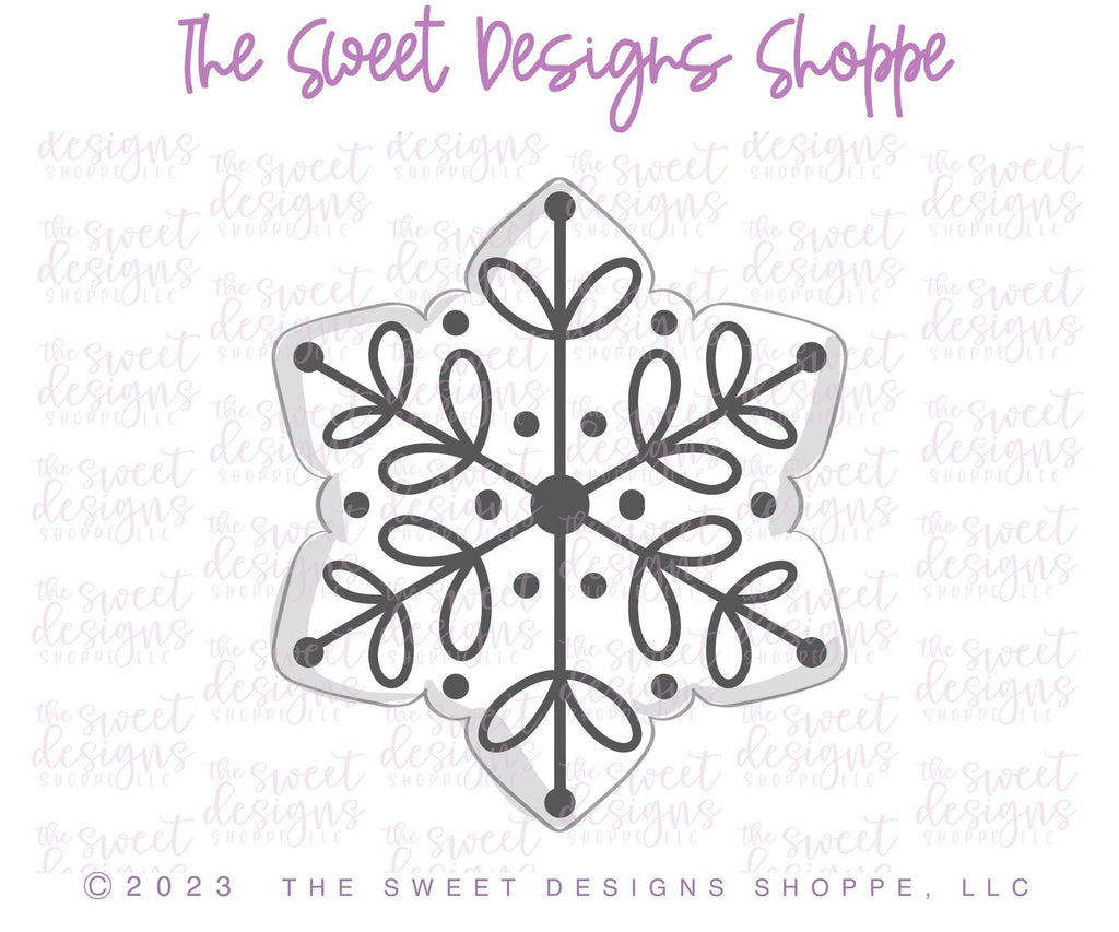 Cookie Cutters - SnowFlake One - Cookie Cutter - The Sweet Designs Shoppe - TSDS - - ALL,Christmas,Christmas / Winter,Cookie Cutter,Nature,Promocode,Snow,STL,Winter
