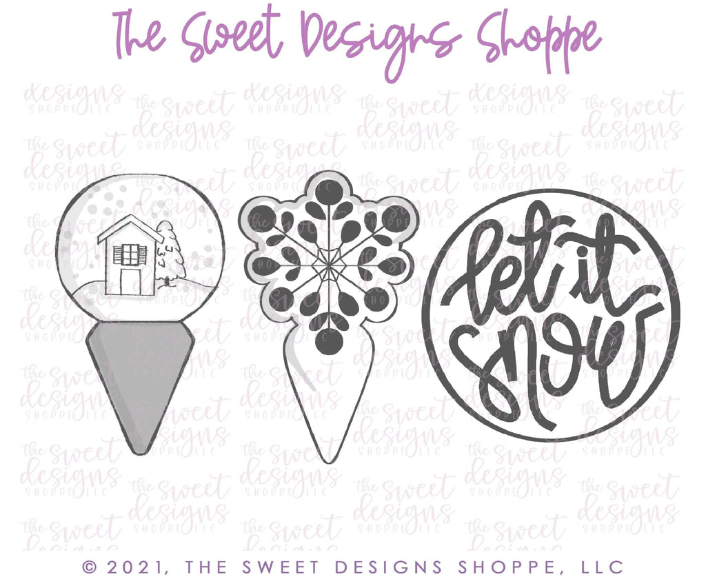 Cookie Cutters - Snowflake Platter Set Alternative ( 2 Slices and Plaque) - Set of 3 - Cookie Cutters - The Sweet Designs Shoppe - TSDS - - ALL,Christmas,Christmas / Winter,Christmas Cookies,Cookie Cutter,handlettering,Mini Set,Mini Sets,Plaque,Plaques,PLAQUES HANDLETTERING,platter,Promocode,regular sets,Set,sets,Sweet,Sweets,Tiny Set,Tiny sets