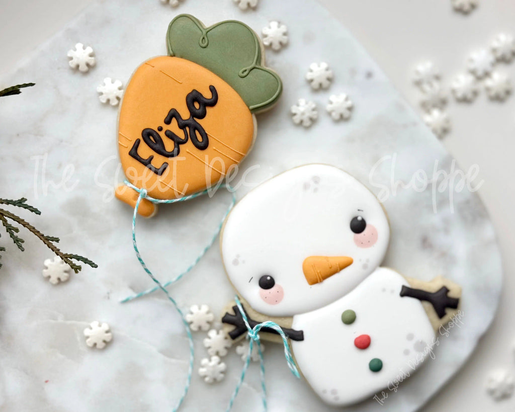 Cookie Cutters - Snowman and Balloons - Cookie Cutters set - Set of 3 - Cookie Cutters - The Sweet Designs Shoppe - Set of 3 - ( 1 Regular Size & 2 Small Size) - ALL, Balloon, balloons, Christmas, Christmas / Winter, Cookie Cutter, Mini Sets, Promocode, regular sets, set, Snow, Snowman, Winter