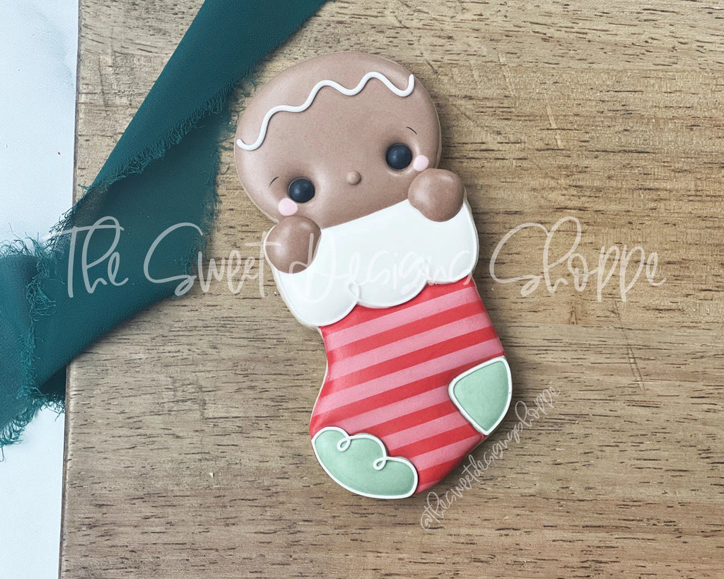 Cookie Cutters - Snowman and/or Gingerboy Stocking - Cookie Cutter - The Sweet Designs Shoppe - - ALL,Christmas,Christmas / Winter,Christmas Cookies,Cookie Cutter,Frosty,Ginger bread,gingerbread,home,Promocode,STL