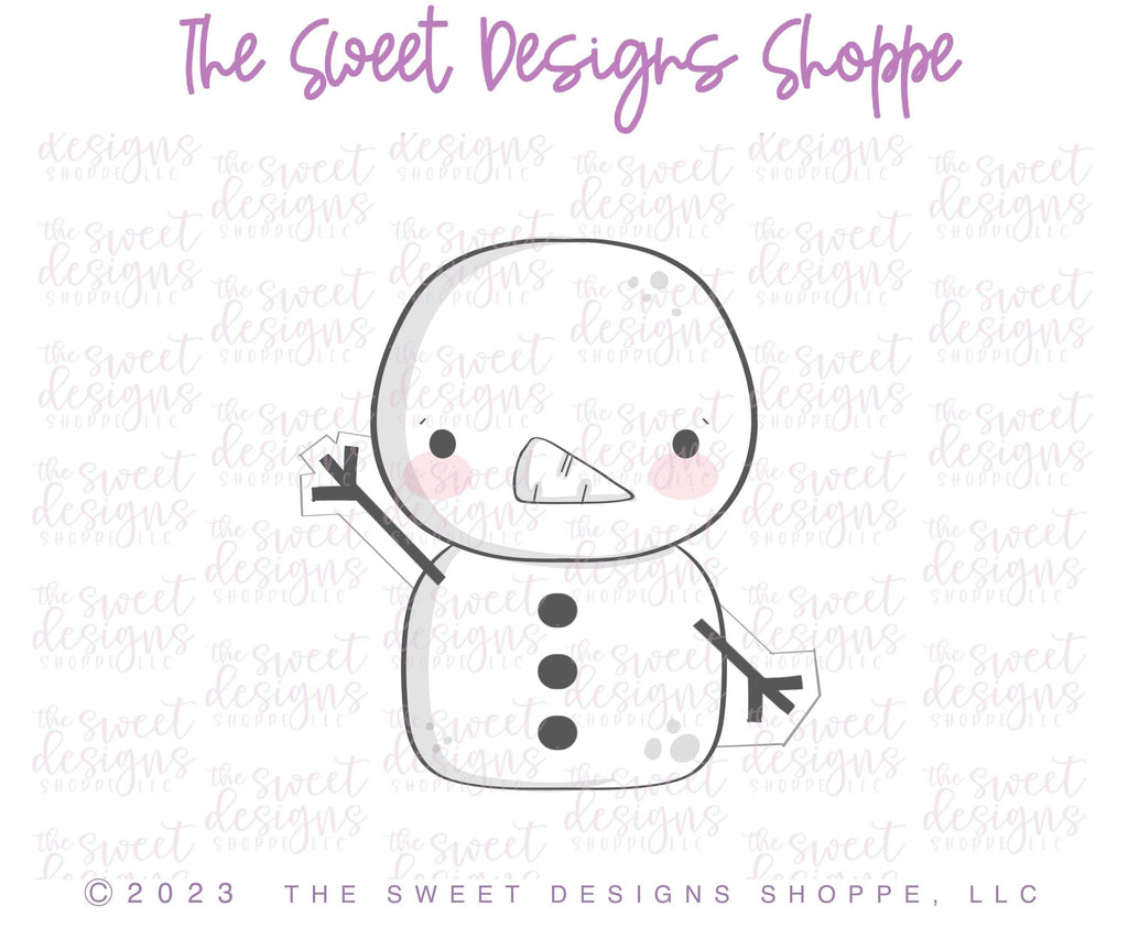 Cookie Cutters - Snowman for Balloon - Cookie Cutter - The Sweet Designs Shoppe - TSDS - - ALL,Christmas,Christmas / Winter,Christmas Cookies,Cookie Cutter,Frosty,Promocode,Snowman