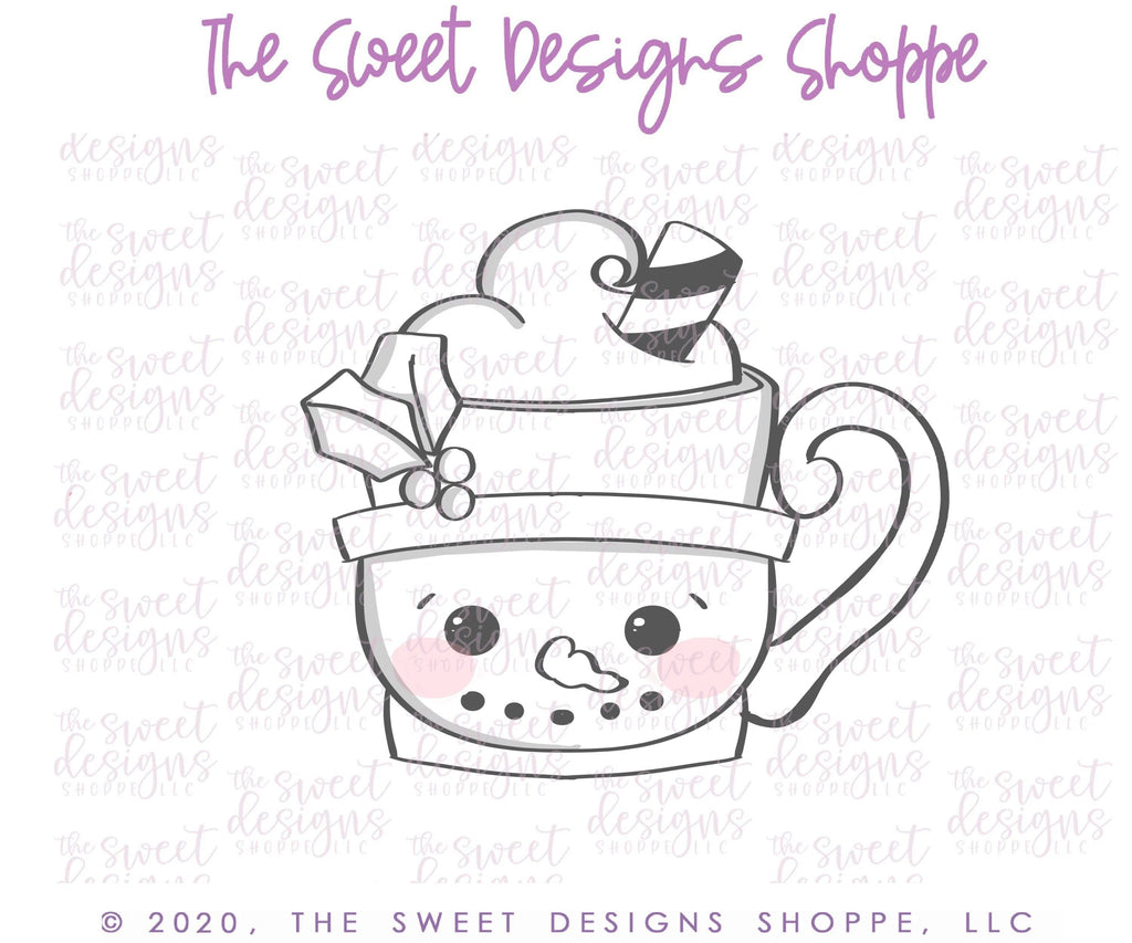 Cookie Cutters - Snowman Mug - Cookie Cutter - The Sweet Designs Shoppe - - ALL, Christmas, Christmas / Winter, Christmas Cookies, Cookie Cutter, Food, Food & Beverages, Food and Beverage, mug, mugs, Promocode