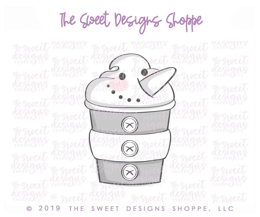 Cookie Cutters - Snowman Paper Cup - Cookie Cutter - The Sweet Designs Shoppe - - 2019, ALL, beverage, Christmas, Christmas / Winter, Christmas Cookies, Coffee, Cookie Cutter, drink, food, Food & Beverages, mug, mugs, Promocode