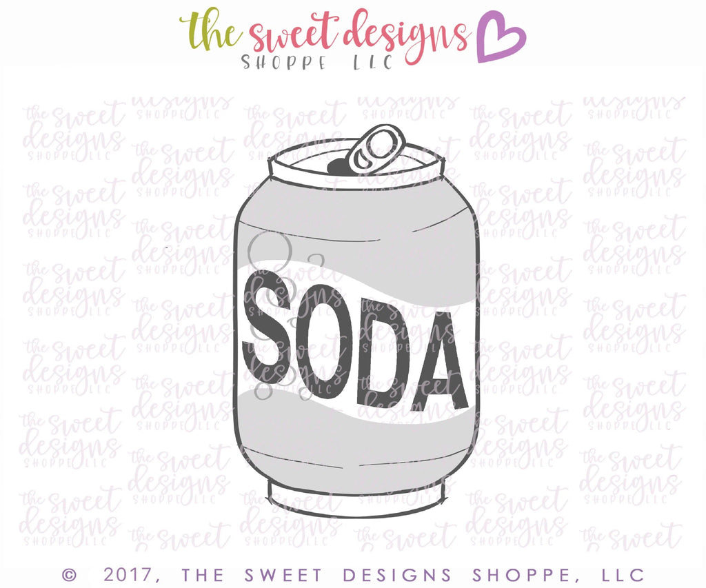 Cookie Cutters - Soda/Beer Can - Cookie Cutter - The Sweet Designs Shoppe - - 2018, ALL, beer, Cookie Cutter, drink, Food and Beverage, Food beverages, Promocode, SODA