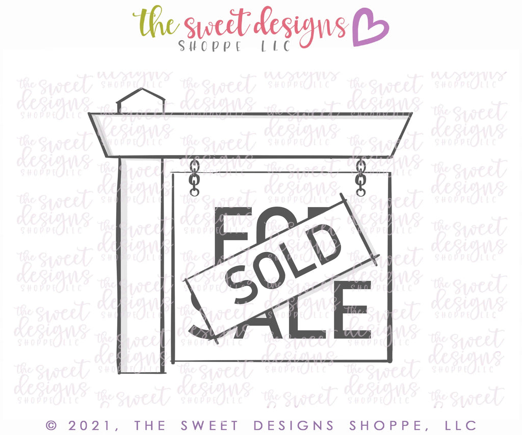 Cookie Cutters - Sold Yard Sign - Cookie Cutter - Sweet Designs Shoppe - - ALL, Cookie Cutter, home, House, Misc, Miscelaneous, Miscellaneous, Plaque, Plaques, PLAQUES HANDLETTERING, Promocode, Real Estate, RealEstate
