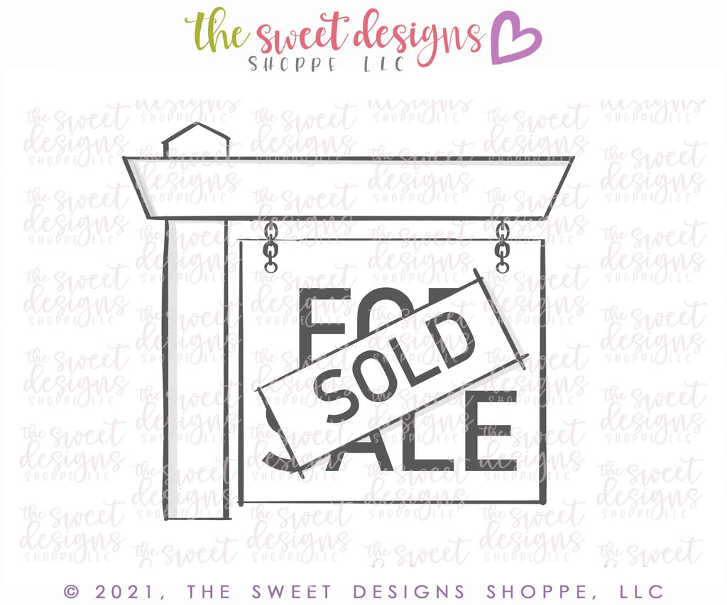 Cookie Cutters - Sold Yard Sign - Cookie Cutter - The Sweet Designs Shoppe - - ALL, Cookie Cutter, home, House, Misc, Miscelaneous, Miscellaneous, Plaque, Plaques, PLAQUES HANDLETTERING, Promocode, Real Estate, RealEstate