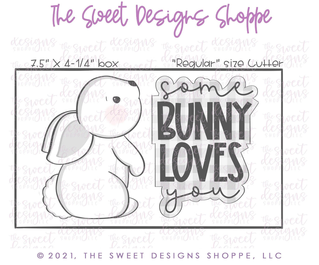Cookie Cutters - Some Bunny Loves You Set - Set of 2 - Cookie Cutters - The Sweet Designs Shoppe - TSDS - - ALL,Animal,Animals,Animals and Insects,bunny,Cookie Cutter,Easter,Easter / Spring,Mini Sets,Promocode,regular sets,set,STL