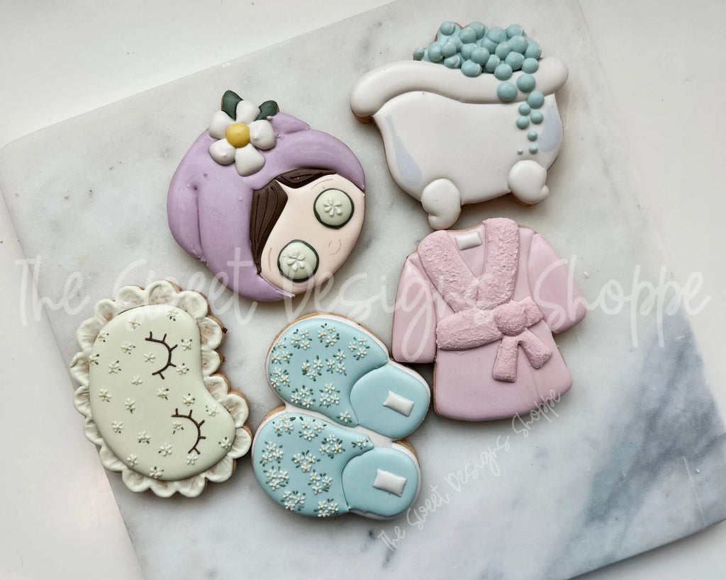 Cookie Cutters - Spa Set Cookie Cutters - Set of 5 - Cookie Cutters - The Sweet Designs Shoppe - - Accesories, Accessories, accessory, ALL, Clothing / Accessories, Cookie Cutter, Girl, Mini Sets, MOM, mother, Mothers Day, Promocode, regular sets, set, spa