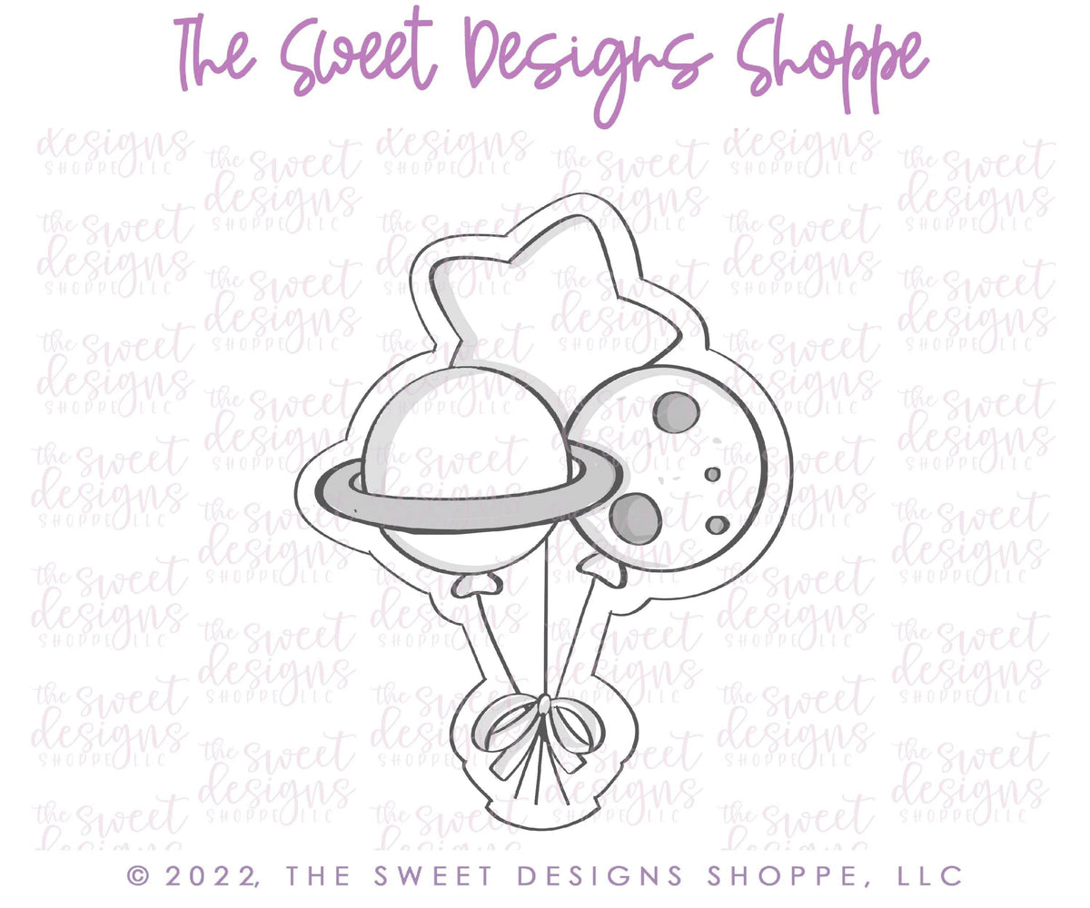 Cookie Cutters - Space Balloons - Cookie Cutter - The Sweet Designs Shoppe - TSDS - - ALL,astronaut,Baby / Kids,Birthday,Cookie Cutter,kids,Kids / Fantasy,Party,Promocode,space,STL