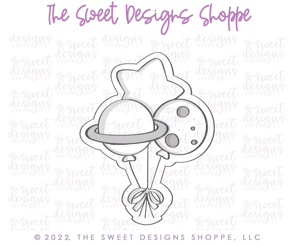 Cookie Cutters - Space Balloons - Cookie Cutter - The Sweet Designs Shoppe - TSDS - - ALL,astronaut,Baby / Kids,Birthday,Cookie Cutter,kids,Kids / Fantasy,Party,Promocode,space,STL