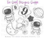 Cookie Cutters - Space Party - Set of 6 - Cookie Cutters - The Sweet Designs Shoppe - TSDS - - ALL,astronaut,astronauts,Birthday,Cookie Cutter,Mini Sets,Moon,Party,planet,Promocode,regular sets,set,space,Star,stars,STL,universe,World