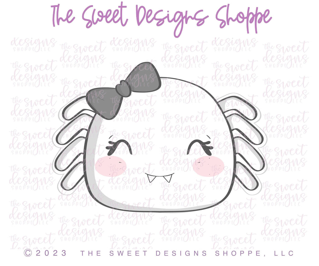 Cookie Cutters - Spider with Bow - Cookie Cutter - The Sweet Designs Shoppe - TSDS - - ALL,Animal,Animals,Cookie Cutter,Fall / Halloween,halloween,Promocode,Spider,STL