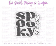 Cookie Cutters - Spooky and Cute Plaque - Cookie Cutter - The Sweet Designs Shoppe - TSDS - - ALL,Cookie Cutter,halloween,Plaque,Plaques,PLAQUES HANDLETTERING,Promocode,STL