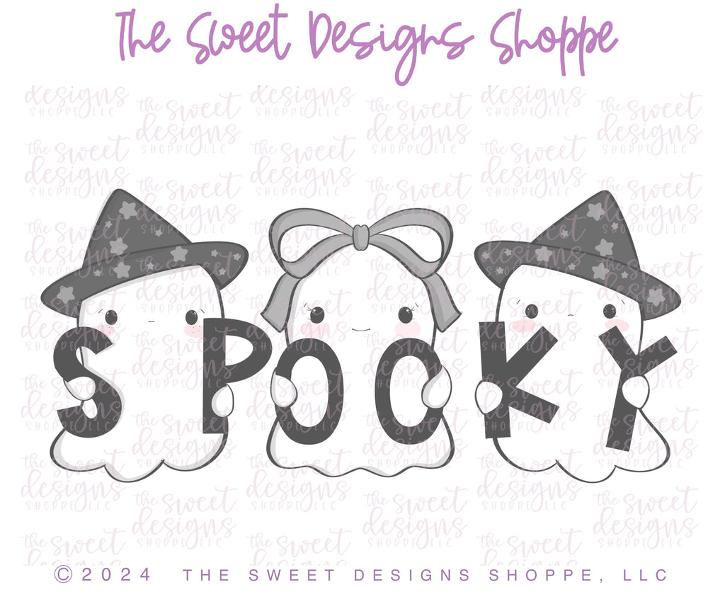 Cookie Cutters - SPOOKY Cookie Cutter Set - Set of 3 - Cookie Cutters - The Sweet Designs Shoppe - TSDS - - ALL,Coffee,Cookie Cutter,halloween,Mini Sets,Promocode,regular sets,set,STL