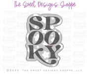 Cookie Cutters - SPOOKY Plaque - Cookie Cutter - The Sweet Designs Shoppe - TSDS - - ALL,Cookie Cutter,Fall / Halloween,halloween,handlettering,Plaque,Plaques,PLAQUES HANDLETTERING,Promocode,STL