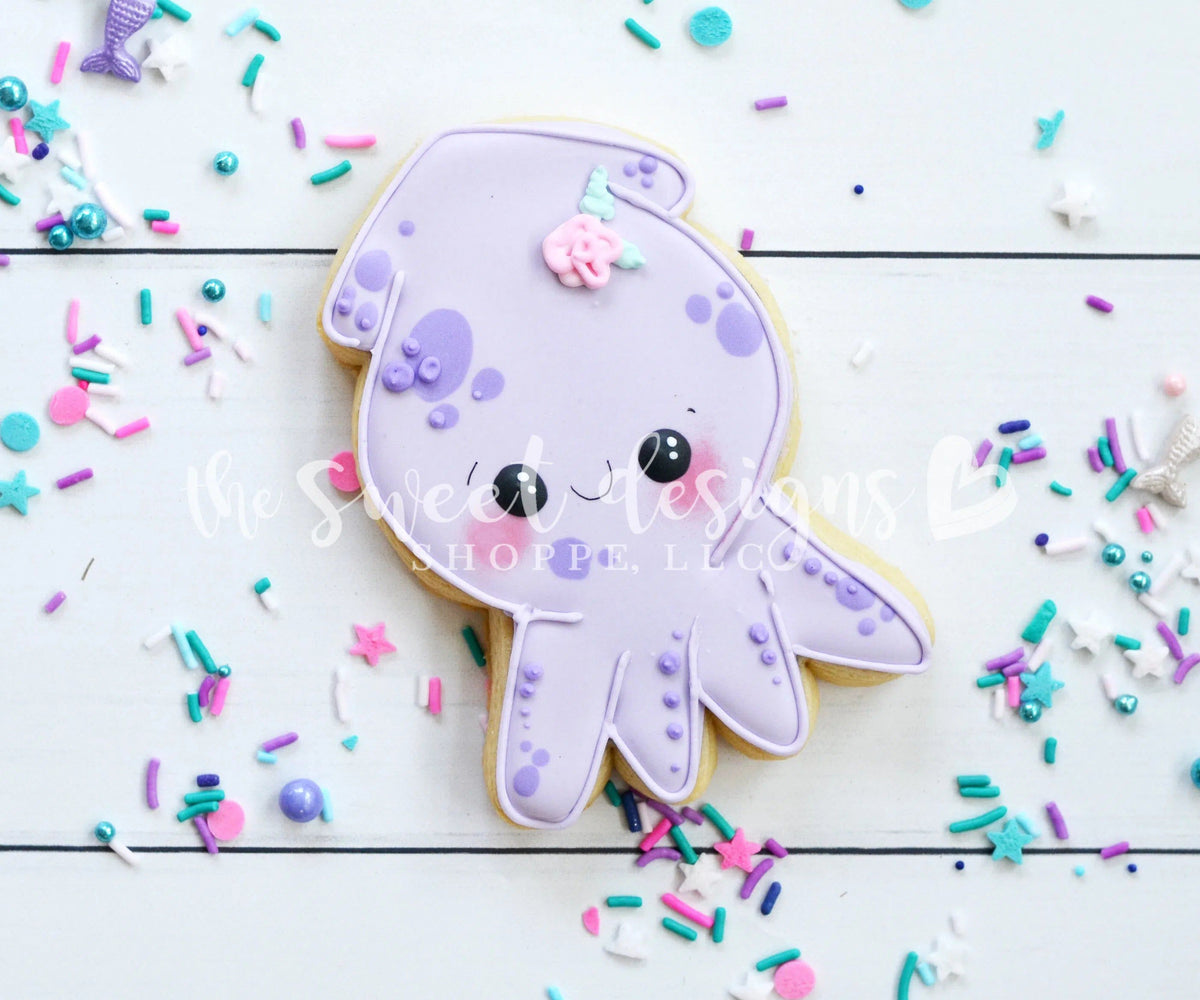 Cookie Cutters - Squid - Cookie Cutter - The Sweet Designs Shoppe - TSDS - - ALL,Animal,Animals,beach,Cookie Cutter,Fantasy,Promocode,sand,STL,summer,under the sea