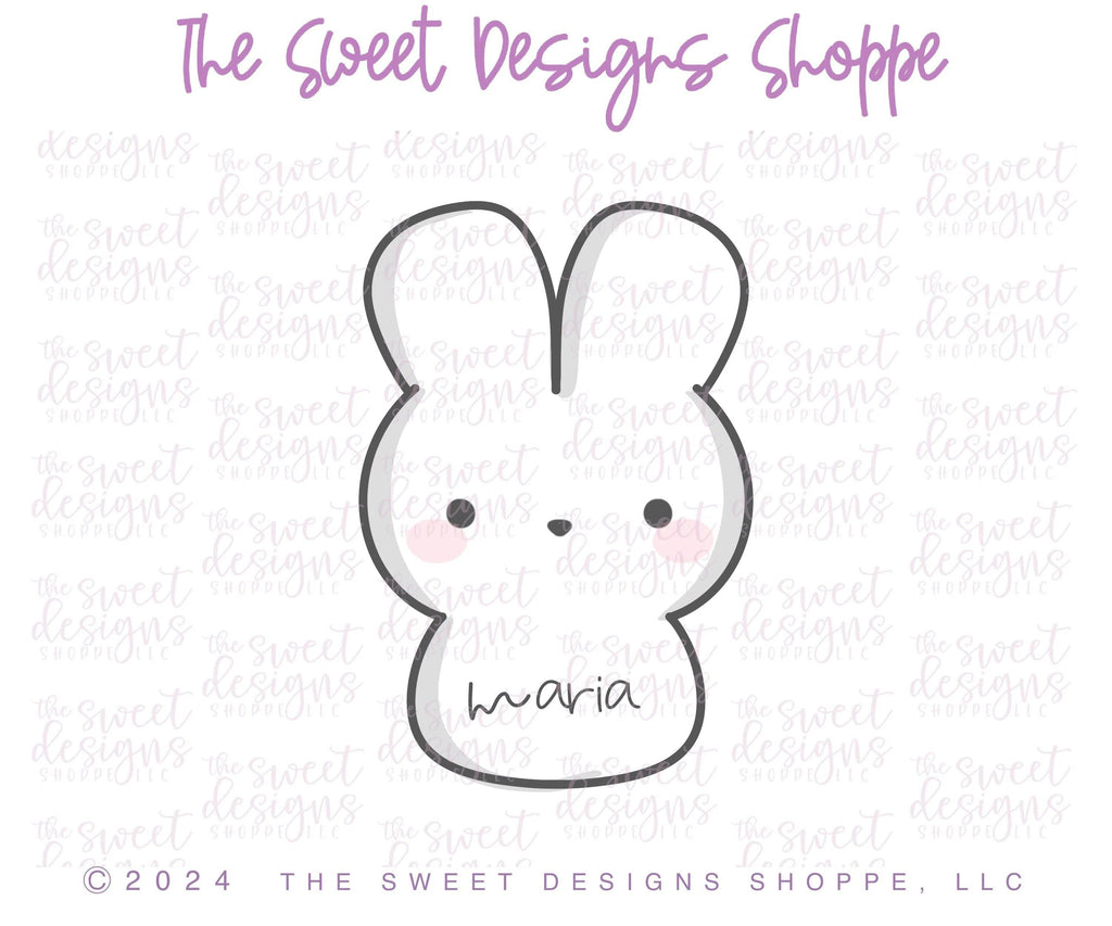 Cookie Cutters - Squished Marshmallow Bunny- Cookie Cutter - The Sweet Designs Shoppe - TSDS - - ALL,Animal,Animals,Animals and Insects,Cookie Cutter,easter,Easter / Spring,Peep,Peeps,Promocode,STL