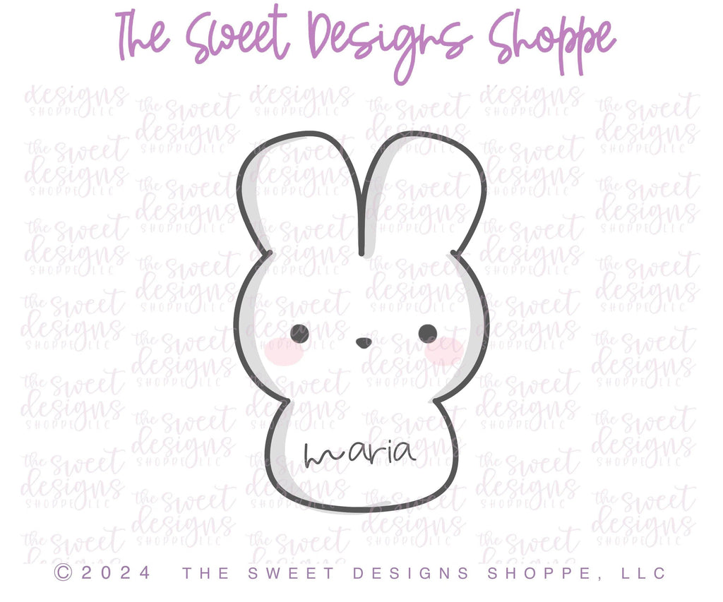 Cookie Cutters - Squished Marshmallow Bunny- Cookie Cutter - The Sweet Designs Shoppe - - ALL, Animal, Animals, Animals and Insects, Cookie Cutter, easter, Easter / Spring, Peep, Peeps, Promocode