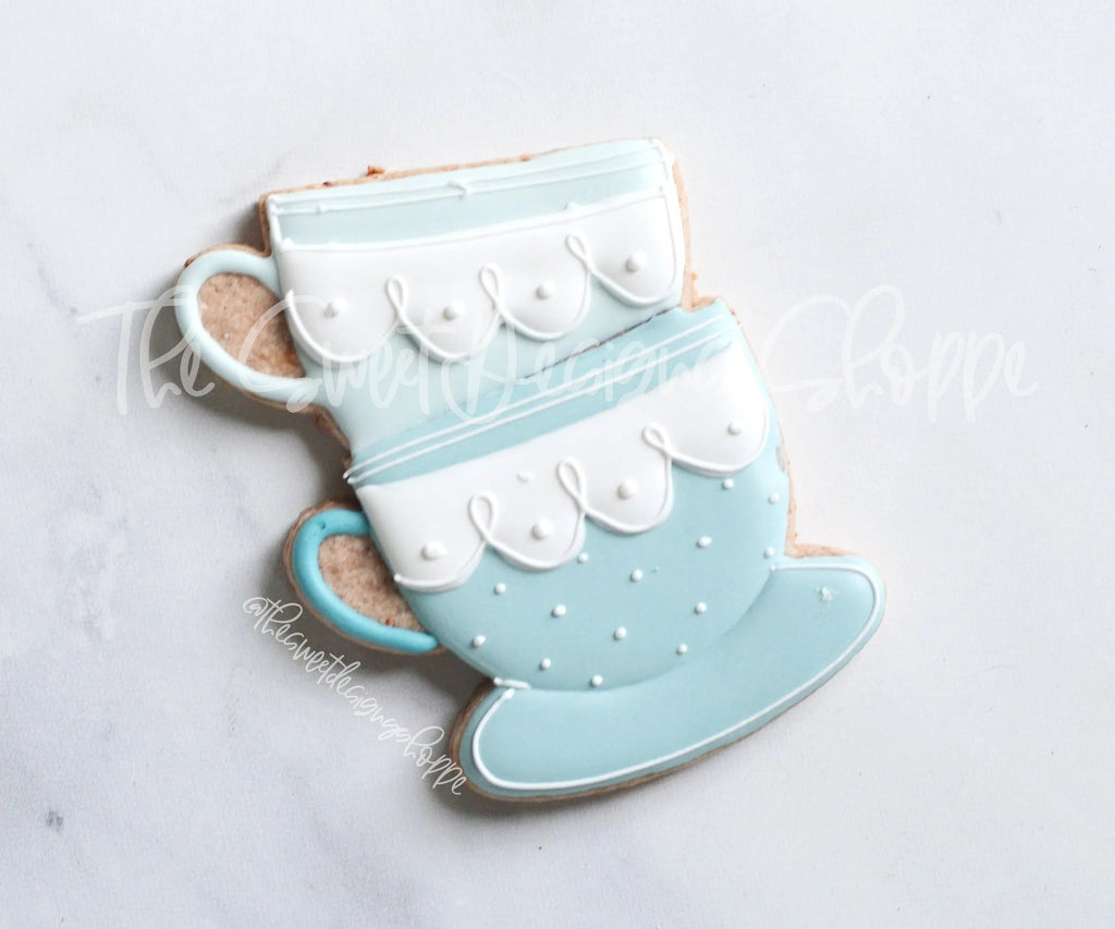 Cookie Cutters - Stacked Tea Cups - Cookie Cutter - The Sweet Designs Shoppe - - ALL, beverage, Cookie Cutter, Food, Food & Beverages, Food and Beverage, MOM, mother, Mothers Day, Promocode, tea