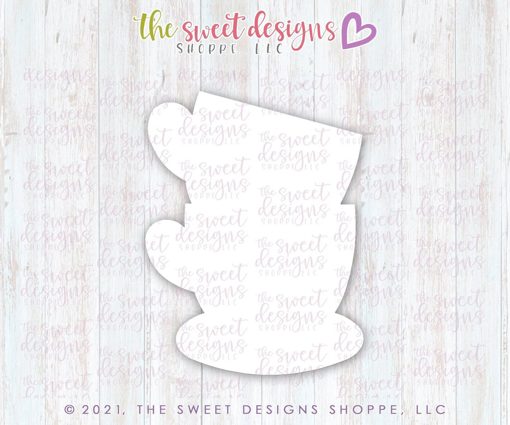 Cookie Cutters - Stacked Tea Cups - Cookie Cutter - The Sweet Designs Shoppe - - ALL, beverage, Cookie Cutter, Food, Food & Beverages, Food and Beverage, MOM, mother, Mothers Day, Promocode, tea