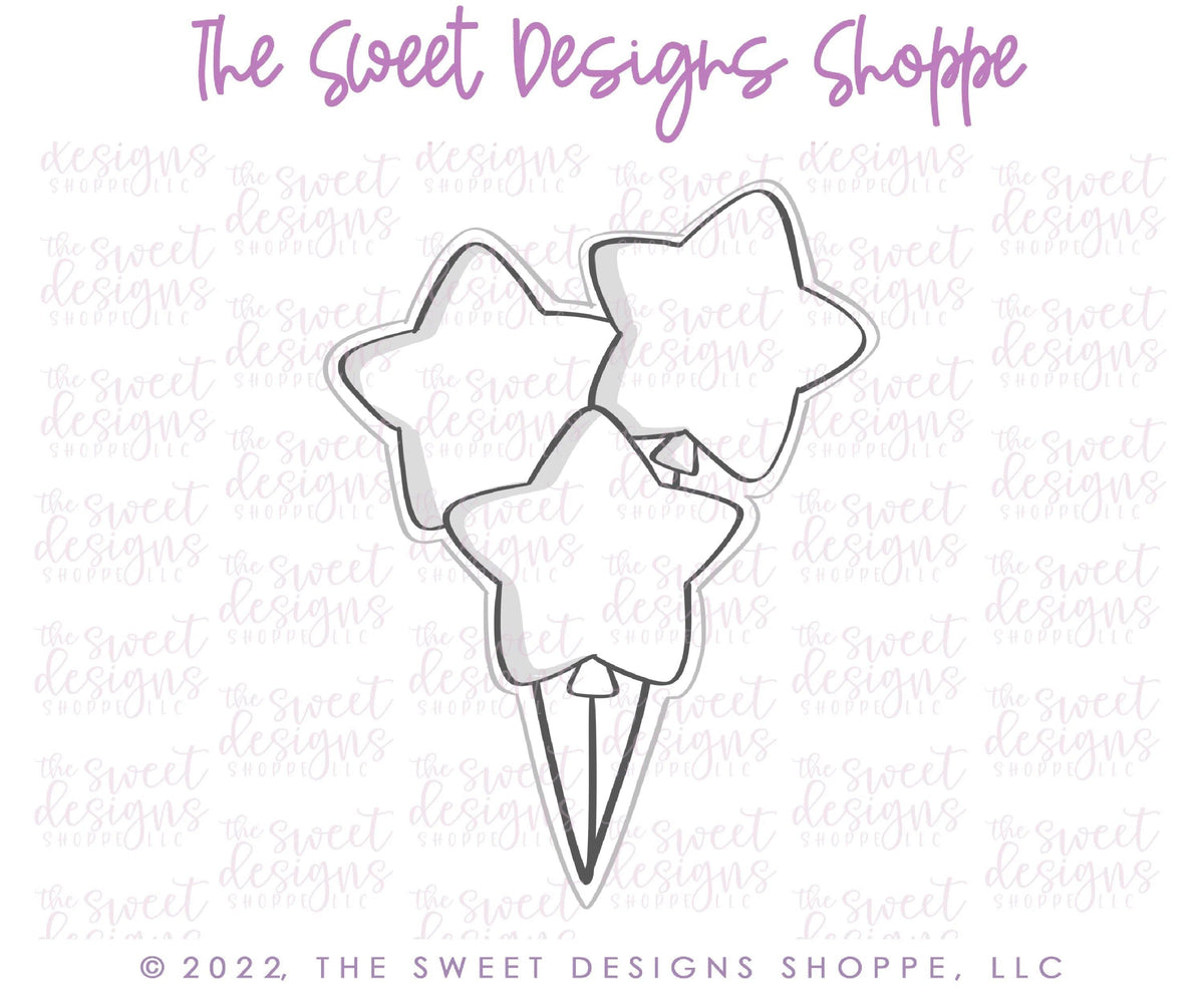 Cookie Cutters - Star Balloons - Cookie Cutter - The Sweet Designs Shoppe - TSDS - - ALL,astronaut,Baby / Kids,Birthday,Cookie Cutter,kids,Kids / Fantasy,Party,Promocode,space,STL