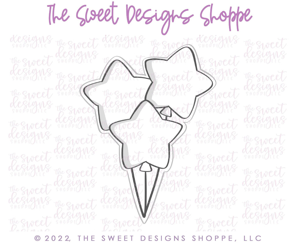 Cookie Cutters - Star Balloons - Cookie Cutter - The Sweet Designs Shoppe - TSDS - - ALL,astronaut,Baby / Kids,Birthday,Cookie Cutter,kids,Kids / Fantasy,Party,Promocode,space