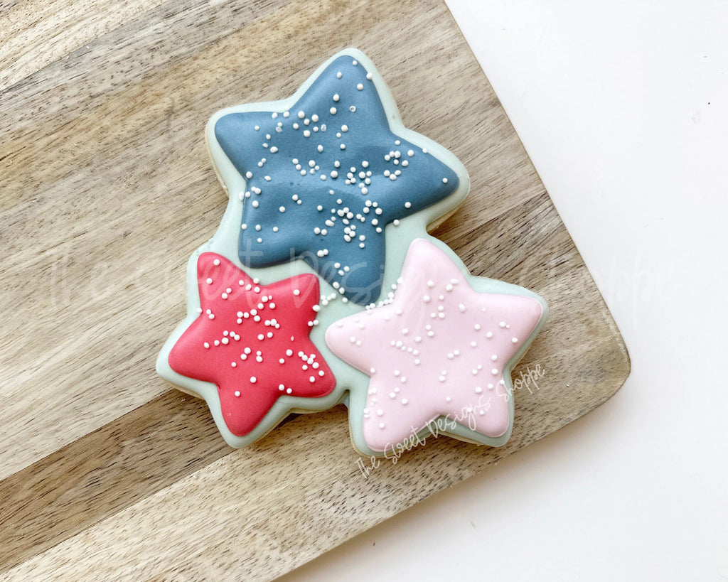 Cookie Cutters - Star Cluster - Cookie Cutter - Sweet Designs Shoppe - - 4th, 4th July, 4th of July, ALL, basic, Basic Shapes, BasicShapes, Christmas, Christmas / Winter, Christmas Cookies, Cookie Cutter, modern, Patriotic, Promocode, USA