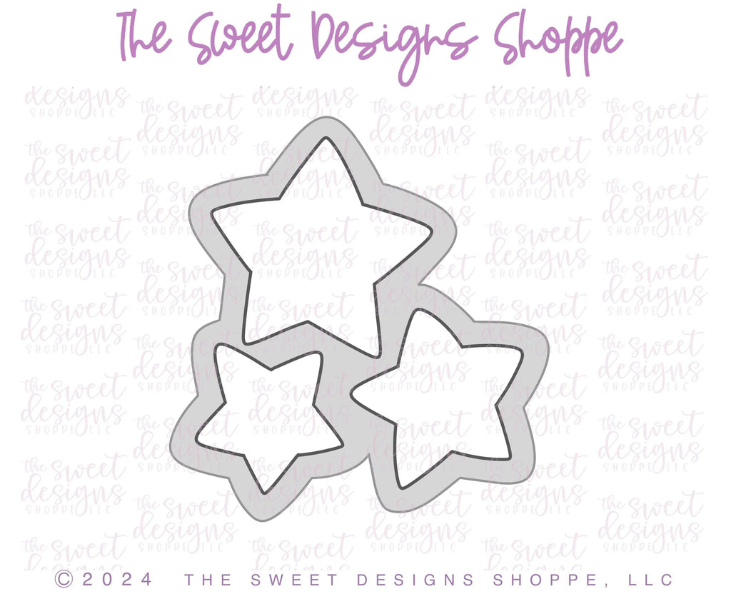 Cookie Cutters - Star Cluster - Cookie Cutter - The Sweet Designs Shoppe - - 4th, 4th July, 4th of July, ALL, basic, Basic Shapes, BasicShapes, Christmas, Christmas / Winter, Christmas Cookies, Cookie Cutter, modern, Patriotic, Promocode, USA