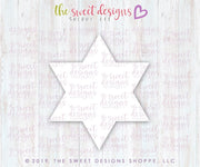 Cookie Cutters - Star of David - Cookie Cutter - The Sweet Designs Shoppe - TSDS - - ALL,Cookie Cutter,Hanukkah,Promocode,STL