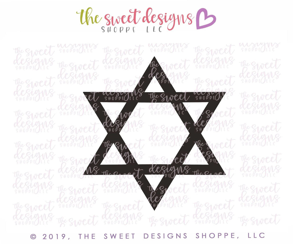 Cookie Cutters - Star of David - Cookie Cutter - The Sweet Designs Shoppe - TSDS - - ALL,Cookie Cutter,Hanukkah,Promocode,STL