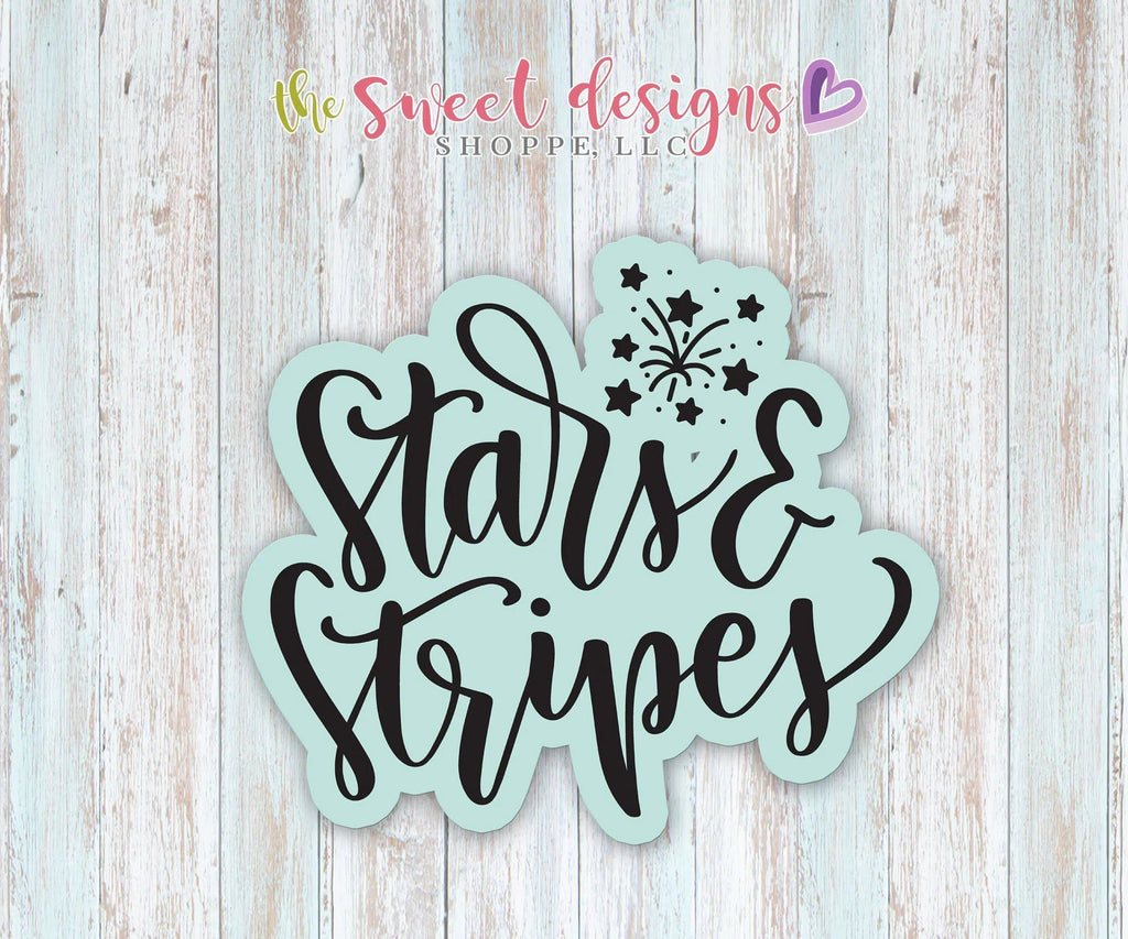 Cookie Cutters - Stars and Stripes - Cookie Cutter - The Sweet Designs Shoppe - - 4th, 4th July, 4th of July, ALL, Cookie Cutter, Customize, fourth of July, Independence, lettering, Patriotic, Plaques, Promocode, Summer, USA