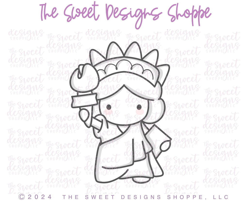 Cookie Cutters - Statue of Liberty - Cookie Cutter - The Sweet Designs Shoppe - TSDS - - 4th,4th July,4th of July,ALL,Cookie Cutter,New York,Patriotic,PLAQUES HANDLETTERING,Promocode,STL,USA