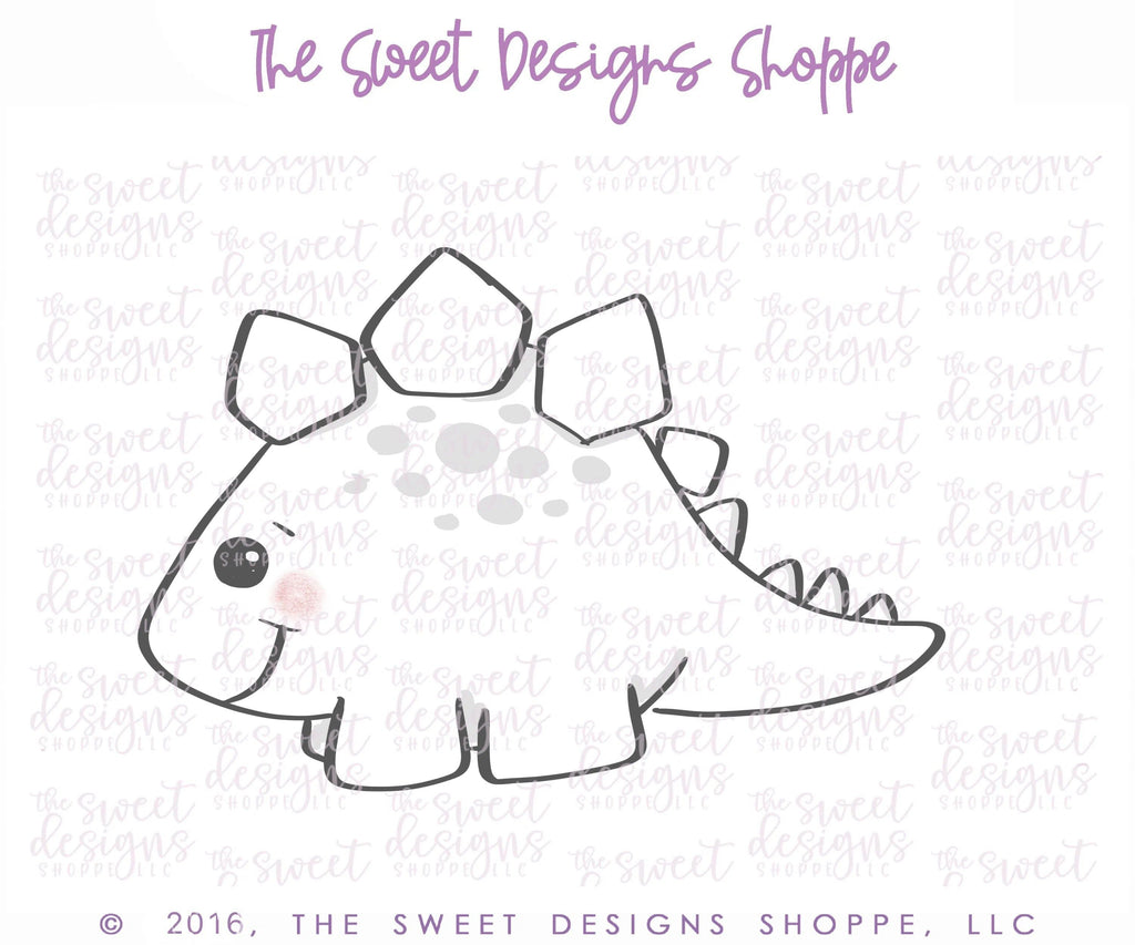 Cookie Cutters - Stegosaurus v2- Cookie Cutter - The Sweet Designs Shoppe - - ALL, Animal, Cookie Cutter, Dino, dinosaur, Dinosaurs, kid, kids, Kids / Fantasy, nature, prehistoric, Promocode