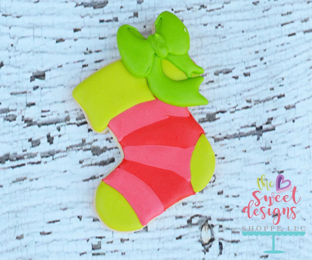 Cookie Cutters - Stocking with Bow v2- Cookie Cutter - The Sweet Designs Shoppe - - ALL, Bow, Candy, Christmas, Christmas / Winter, Clothing / Accessories, Cookie Cutter, Decoration, Promocode, Stocking, Winter