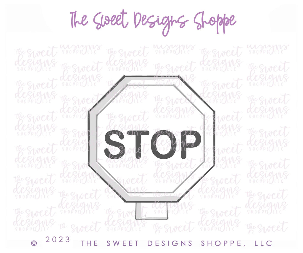 Cookie Cutters - STOP Road Sign - Cookie Cutter - Sweet Designs Shoppe - - ALL, construction, Cookie Cutter, Kids / Fantasy, Promocode, transportation, travel