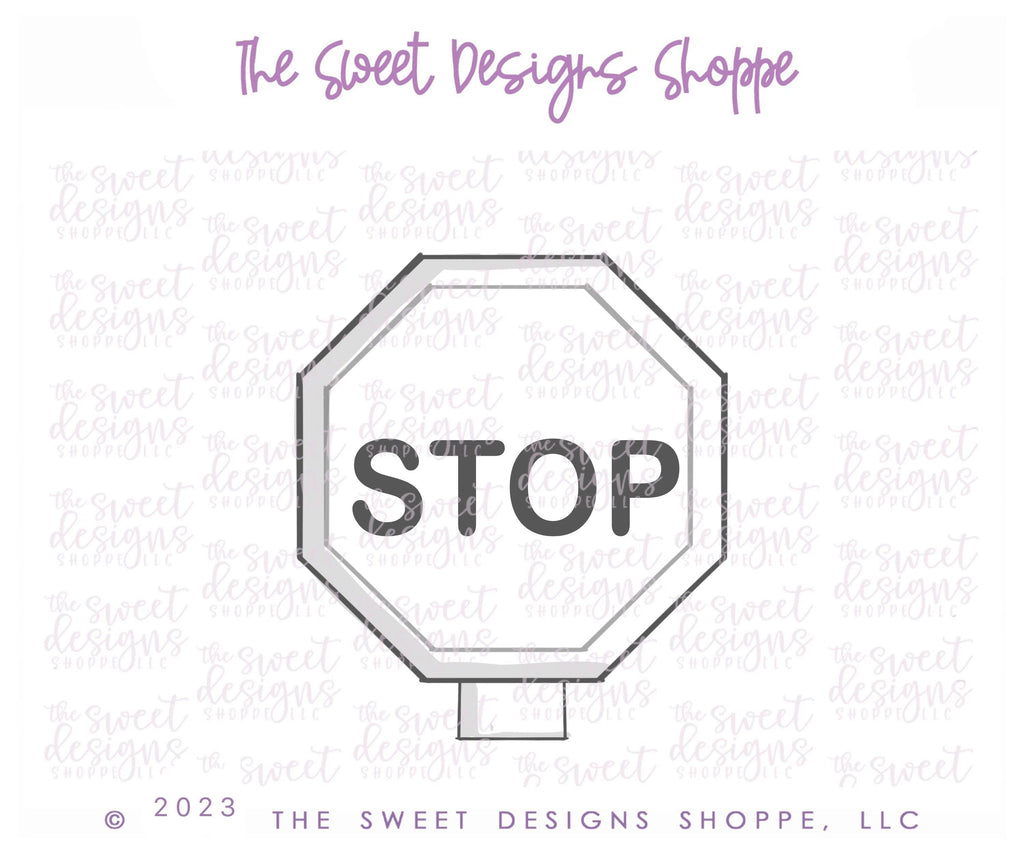 Cookie Cutters - STOP Road Sign - Cookie Cutter - The Sweet Designs Shoppe - TSDS - - ALL,construction,Cookie Cutter,Kids / Fantasy,Promocode,transportation,travel