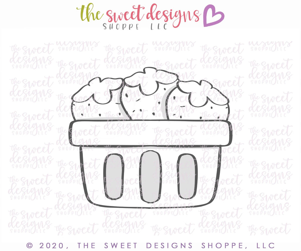 Cookie Cutters - Strawberry Basket - Cookie Cutter - The Sweet Designs Shoppe - TSDS - - ALL,Cookie Cutter,Food,Food and Beverage,Food beverages,fruit,fruits,Promocode,Summer,valentine,valentines