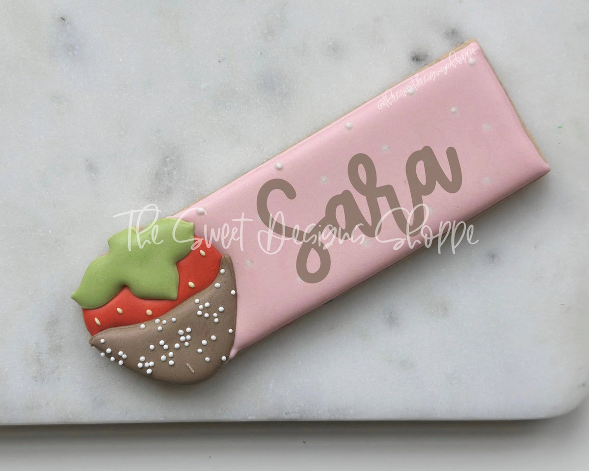 Cookie Cutters - Strawberry Name Tag - Cookie Cutter - The Sweet Designs Shoppe - TSDS - - ALL,Cookie Cutter,Fruits and Vegetables,Love,Plaque,Plaques,PLAQUES HANDLETTERING,Promocode,valentine,valentines