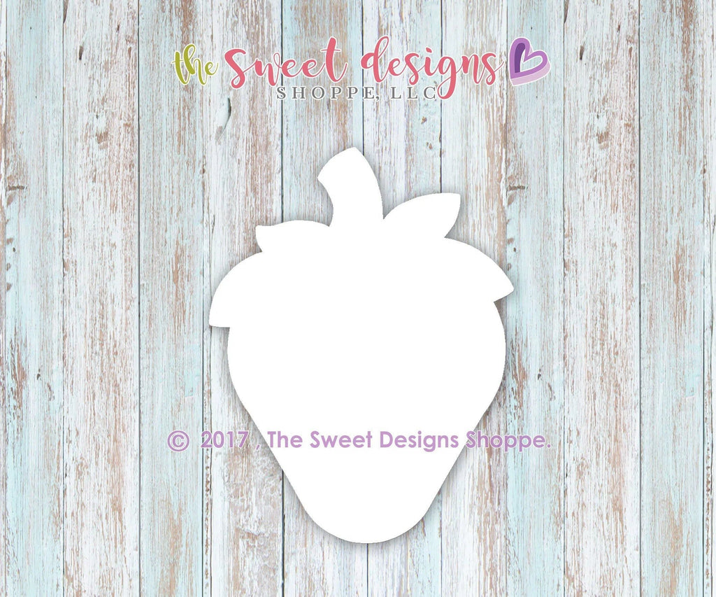 Cookie Cutters - Strawberry V2 - Cookie Cutter - The Sweet Designs Shoppe - TSDS - - ALL,Cookie Cutter,Food,Food and Beverage,Food beverages,fruit,fruits,Fruits and Vegetables,Luau,Party,Promocode,STL,summer,valentine,valentines