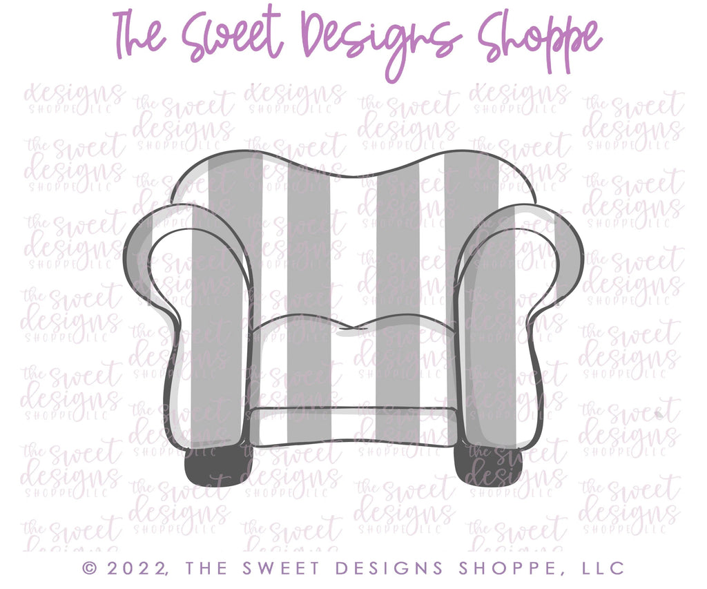 Cookie Cutters - Stripe Sofa - Cookie Cutter - Sweet Designs Shoppe - - ALL, Clothing / Accessories, Cookie Cutter, couch, furniture, Lady Milk Stache, Lady MilkStache, LadyMilkStache, Miscelaneous, Miscellaneous, Promocode, sofa