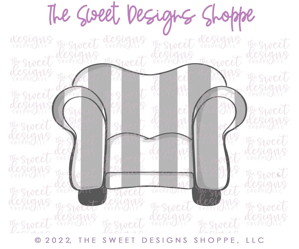 Cookie Cutters - Stripe Sofa - Cookie Cutter - The Sweet Designs Shoppe - TSDS - - ALL,Clothing / Accessories,Cookie Cutter,couch,furniture,Lady Milk Stache,Lady MilkStache,LadyMilkStache,Miscelaneous,Miscellaneous,Promocode,sofa
