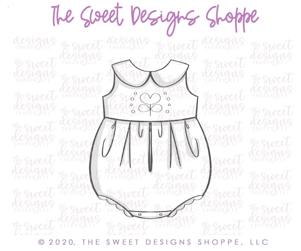 Cookie Cutters - Summer Baby Girl Romper - Cutter - Sweet Designs Shoppe - - ALL, Baby, Clothes, Clothing / Accessories, Cookie Cutter, newborn, Promocode